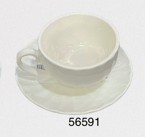 TAZA C/PLATILLO BLANCA 7X4.4CM