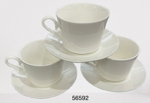TAZA C/PLATILLO BLANCA 7X5.5CM