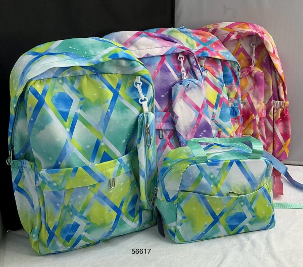 SET MOCHILA 45CM+LONCHERA+ESTUCHE C/DISEÑO 3/1