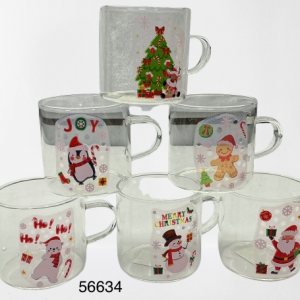 POZUELO CRISTAL C/DISEÑO NAVIDAD 6X5.8CM