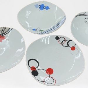 PLATO LLANO CUADRADO C/DISEÑO 9 23CM