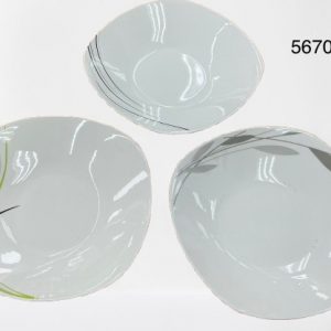 PLATO HONDO CUADRADO C/DISEÑO 9"
