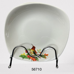 PLATO HONDO CUADRADO C/DISEÑO 8"