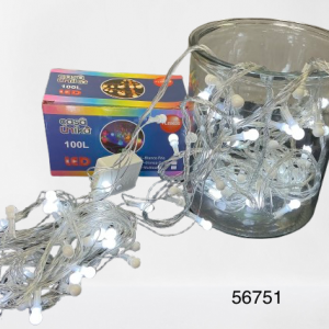SET LUZ LED GDE NAVIDAD BLANCA FRIA 100/1