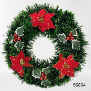 CORONA DE NAVIDAD C/ACCESORIOS 38CM