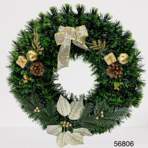 CORONA DE NAVIDAD C/ACCESORIOS 48CM