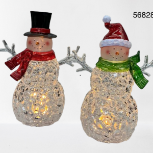 HOMBRE DE NIEVE C/LUZ NAVIDAD 17X11.5X23.3CM