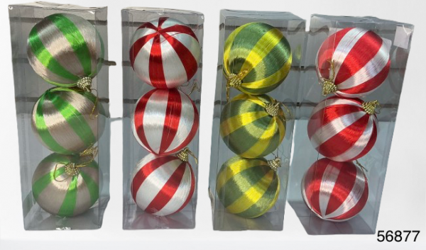 SET BOLAS P/ARBOL DE NAVIDAD 3/1 8CM