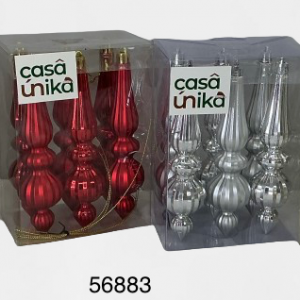 SET COLGANTE P/ARBOL DE NAVIDAD 6/1 15CM