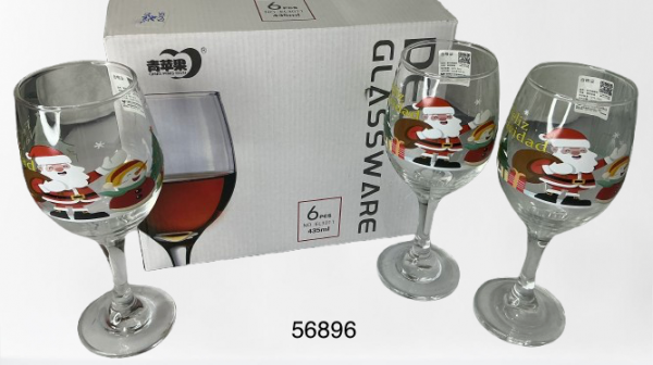 COPA DE CRISTAL C/DIS NAVIDAD 6.8X21.5CM