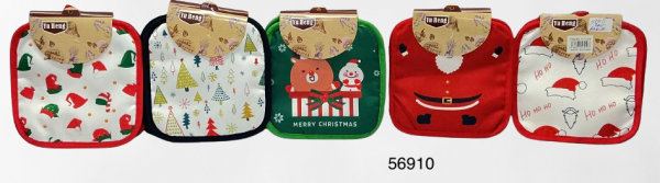 SET COCINA DISEÑO NAVIDAD 2/1 17X17CM
