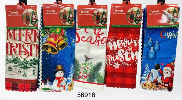 SET TOALLA COCINA P/NAVIDAD 2/1 30X60CM