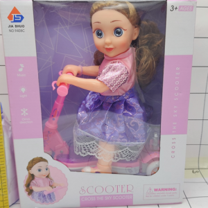MUÑECA C/PATINETA ELECTRICA