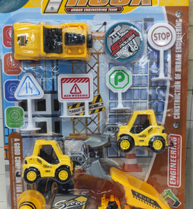 SET VEHICULOS CONSTRUCCION C/ACCESORIOS