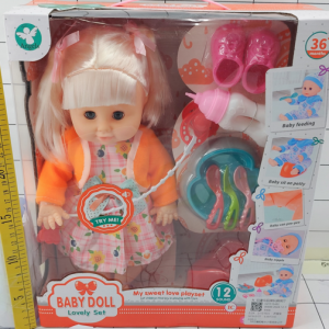 MUÑECA 14" C/ACCESORIOS CAJA