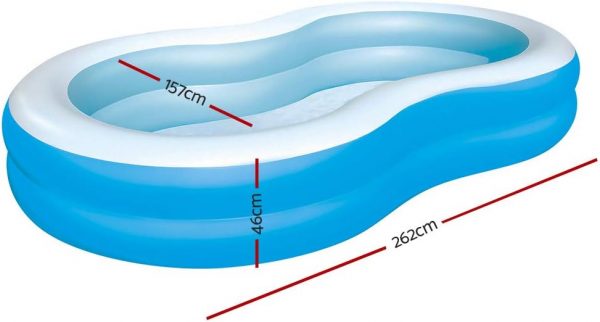 BESTWAY PISCINA INFLABLE OVALADA 262X157X46CM