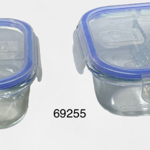 ENVASE HTICO CUAD CRIST 2DIV C/TAPA 16X16X6.5CM