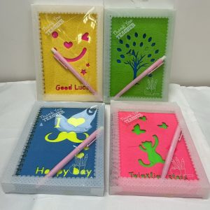 LIBRETA C/LAPICERO NEON 12X17CM