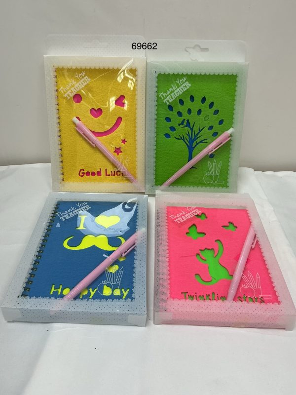LIBRETA C/LAPICERO NEON 12X17CM