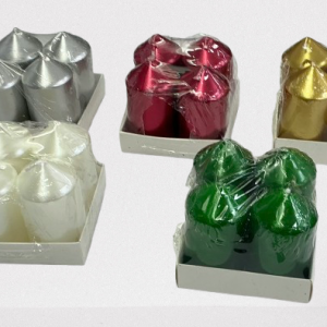 SET VELA C/BRILLO 3.8X7CM 4/1