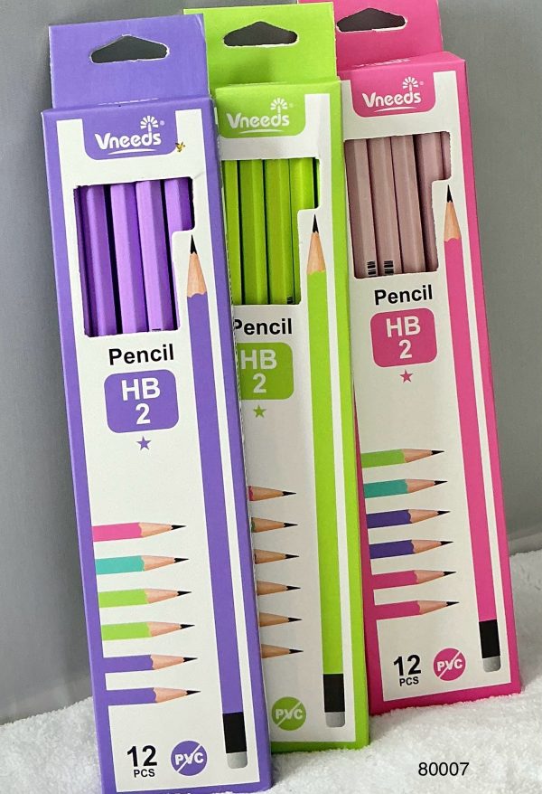 VNEEDS SET LAPIZ CARBON MACAROON HB 7" 12/1