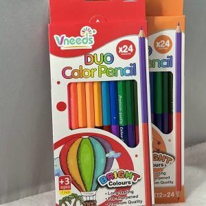 VNEEDS SET LAPIZ DE COLORES DOBLE PUNTA 7" 12/1