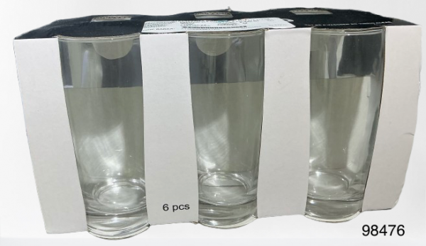 ENESTILO SET VASO CRIST 14OZ 6/1 CLEAR