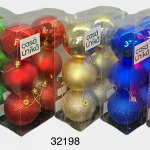 SET BOLAS NAVIDAD 6/1 8CM