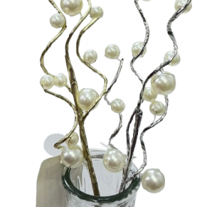 RAMO PICK C/PERLAS P/NAVIDAD 25CM