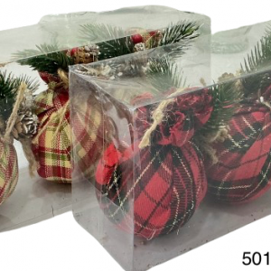 SET BOLAS DE NAVIDAD 3/1 8CM