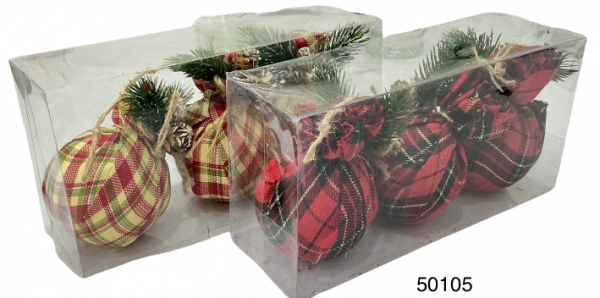 SET BOLAS DE NAVIDAD 3/1 8CM