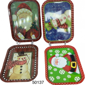 BANDEJA ALUMINIO P/NAVIDAD 40X28CM
