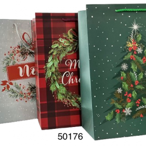 BOLSA REGALO P/NAVIDAD 26X32X12CM