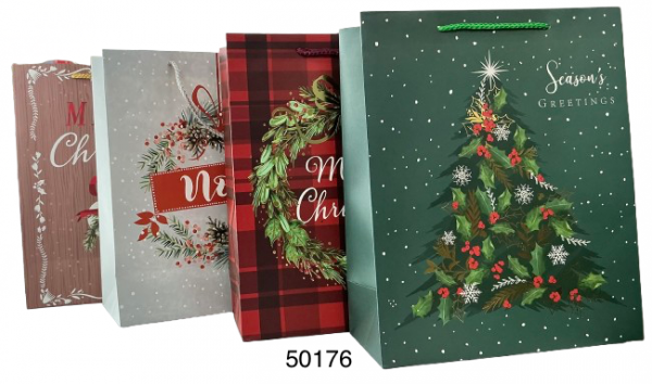 BOLSA REGALO P/NAVIDAD 26X32X12CM