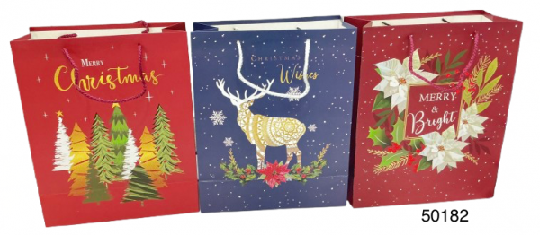 BOLSA REGALO P/NAVIDAD 26X32X12CM