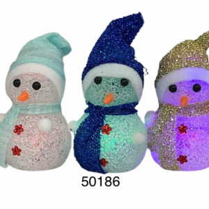 HOMBRE NIEVE C/LUZ 19CM