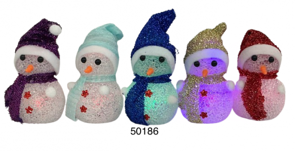 HOMBRE NIEVE C/LUZ 19CM