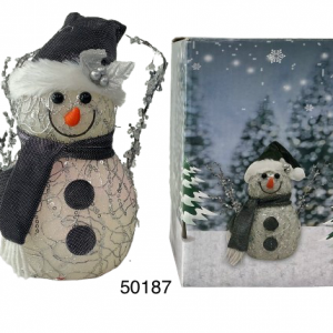 HOMBRE NIEVE C/LUZ 10X20CM