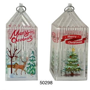 CASITA ADORNO NAVIDAD C/LUZ 6.3X6.3X12.5CM