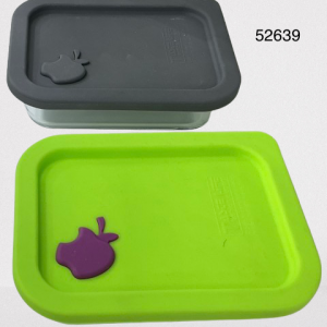 ENVASE CRISTAL C/TAPA SILICON 17.2X12.5X5.5CM
