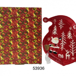 PLATO CAMPANA DE NAVIDAD 24.5X18CM