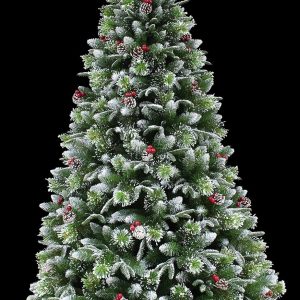 ARBOL P/NAVIDAD C/NIEVE+DECORACION 7PIES