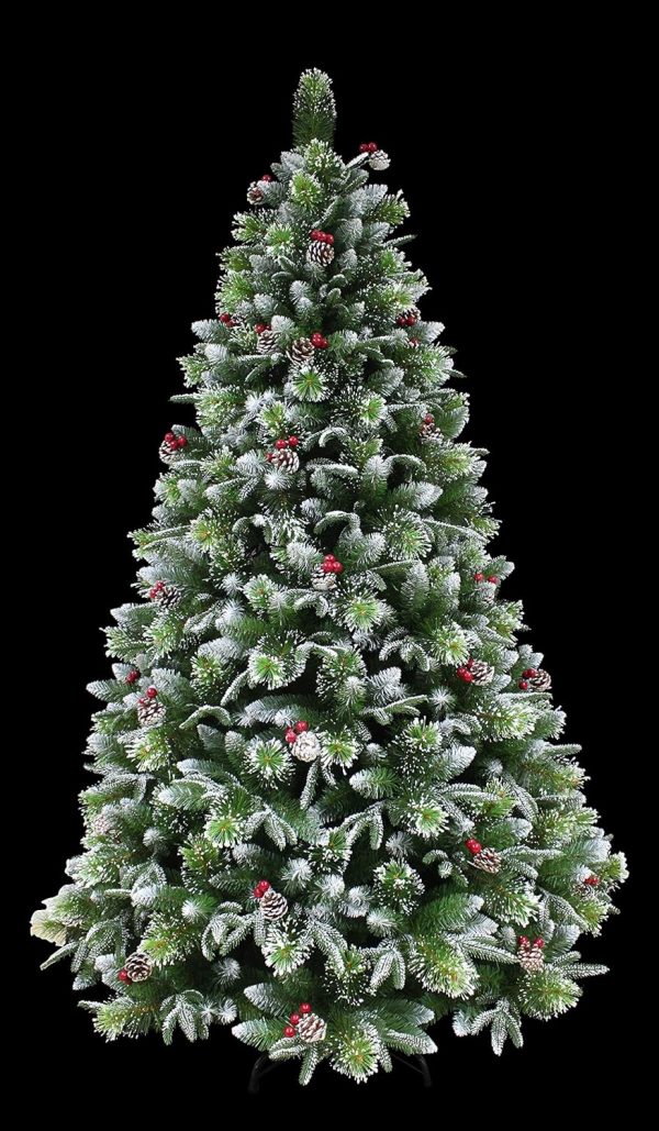 ARBOL P/NAVIDAD C/NIEVE+DECORACION 7PIES