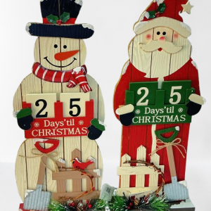ADORNO NAVIDAD SANTA MADERA 23X7X57CM