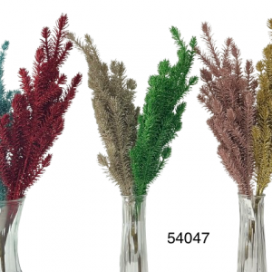 RAMO FLOR ARTIFICIAL C/BRILLO P/NAVIDAD 53CM