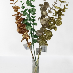 RAMO FLOR ARTIFICIAL C/BRILLO P/NAVIDAD 65CM