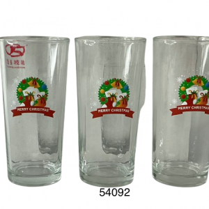 VASO CRISTAL C/DIS NAVIDAD 5.8X13.3CM
