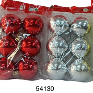 SET BOLAS NAVIDAD FUNDA 6/1 6CM
