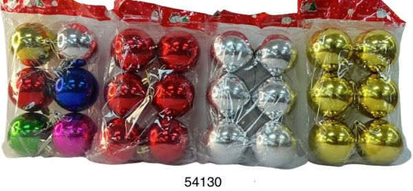 SET BOLAS NAVIDAD FUNDA 6/1 6CM
