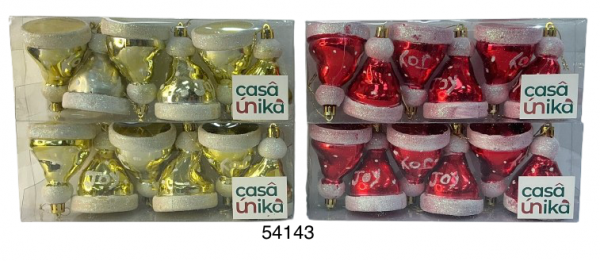 SET GORRO COLGANTE P/ARBOL 6/1 9X24.5CM
